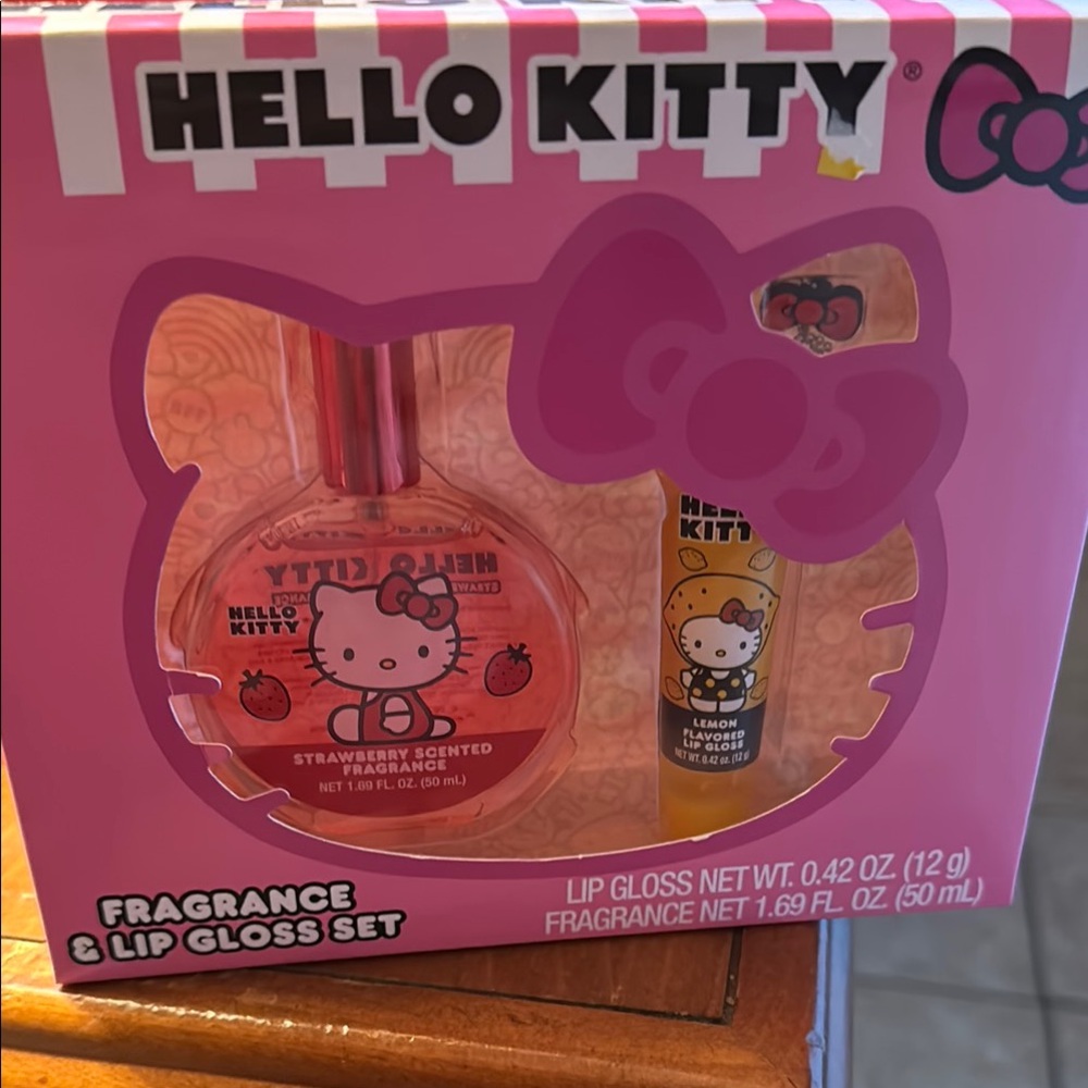 Hello Kitty Pink Fragrance & Lip Gloss Set